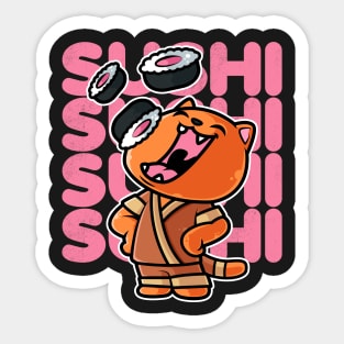 Cat Sushi Nigiri Kawaii Neko Anime Japanese product Sticker